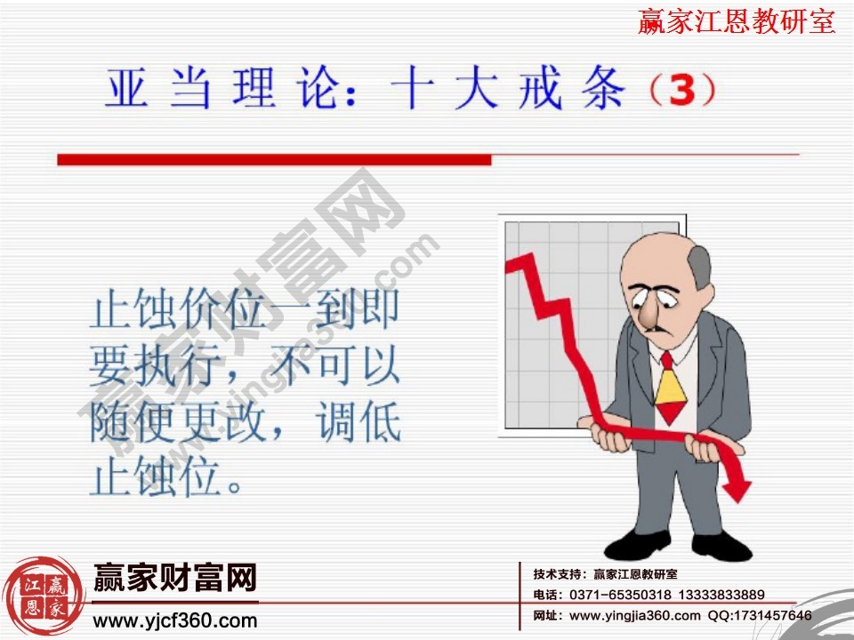 止損價(jià)位一到就要執(zhí)行，不能隨便更改，調(diào)低止損位